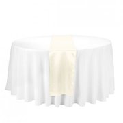 14 x 108 in. Striped Satin Table Runner Ivory 14 x 108 in. Striped Satin Table Runner Ivory
