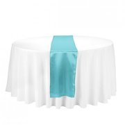 14 x 108 in. Satin Table Runner Turquoise 14 x 108 in. Satin Table Runner Turquoise