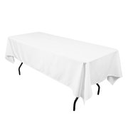 60 X 102 In. Rectangular Polyester Tablecloth White 60 X 102 In. Rectangular Polyester Tablecloth White