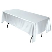 60 x 102 in. Rectangular Satin Tablecloth Silver 60 x 102 in. Rectangular Satin Tablecloth Silver