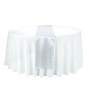 14 X 108 In. Satin Table Runner Silver 14 X 108 In. Satin Table Runner Silver